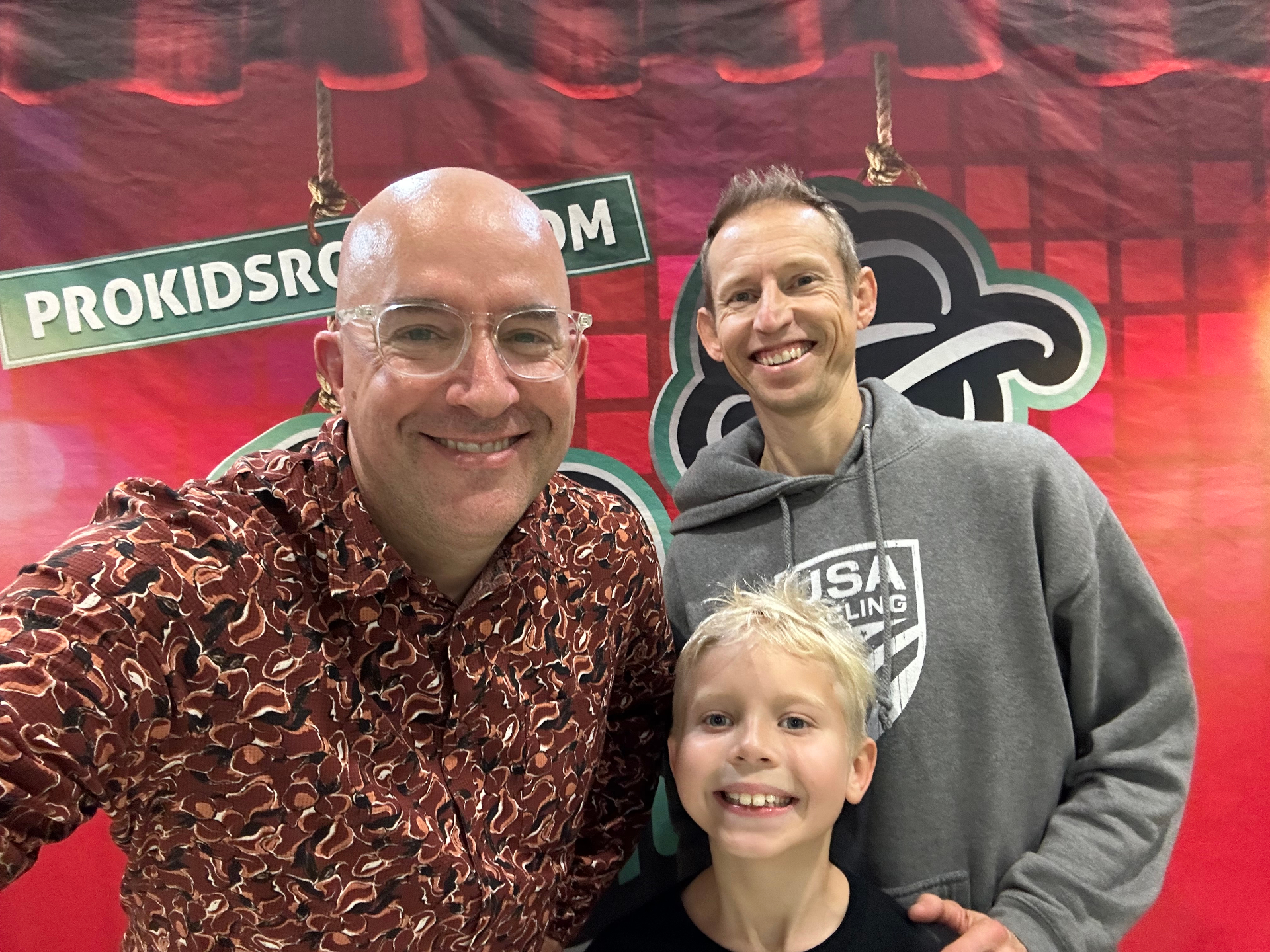Matt Wilhelm and Tim with a student at Prairie Elementary