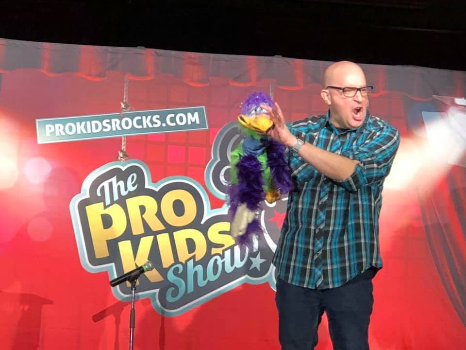 Vern the Bird puppet during the show